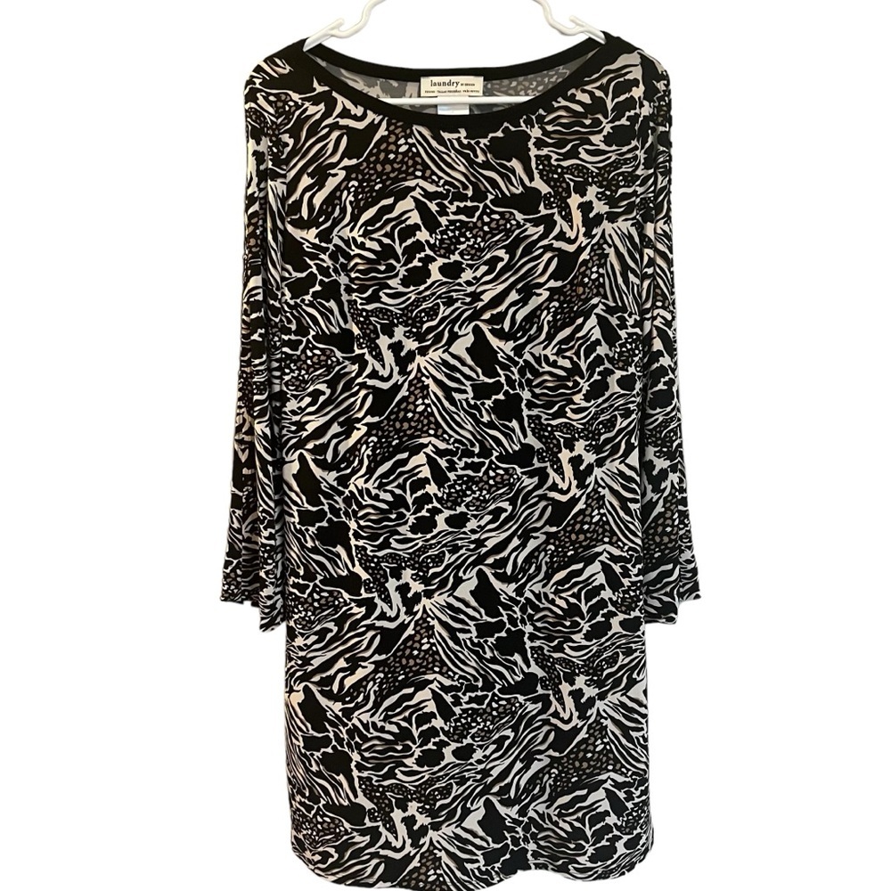 Laundry by Design Women’s Animal Print Knit Dress Size SP